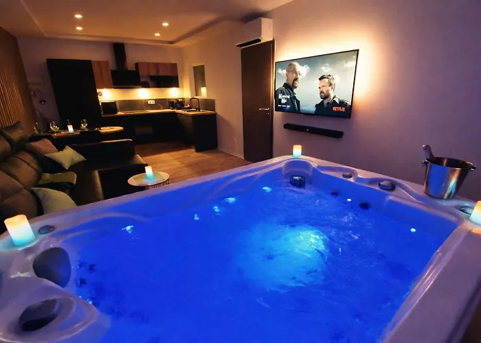 Zen Spa-4 Pers-jacuzzi-parking-clim-colmar Daire *